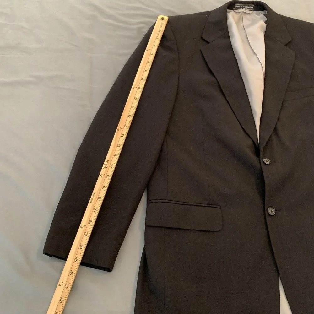 Alexander Julian Colours Blazer Mens 40 Black Two Button Notch Lapel Jacket